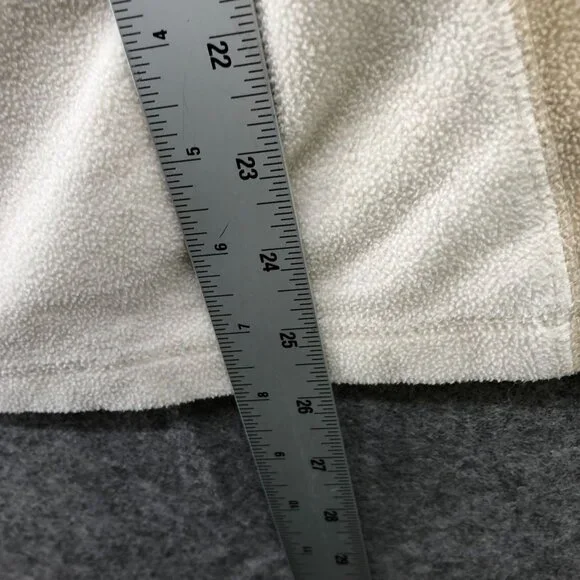 Columbia Lightweight 1/4 Zip Fleece Pullover Womens M Beige Tan Sweater - Picture 7 of 9